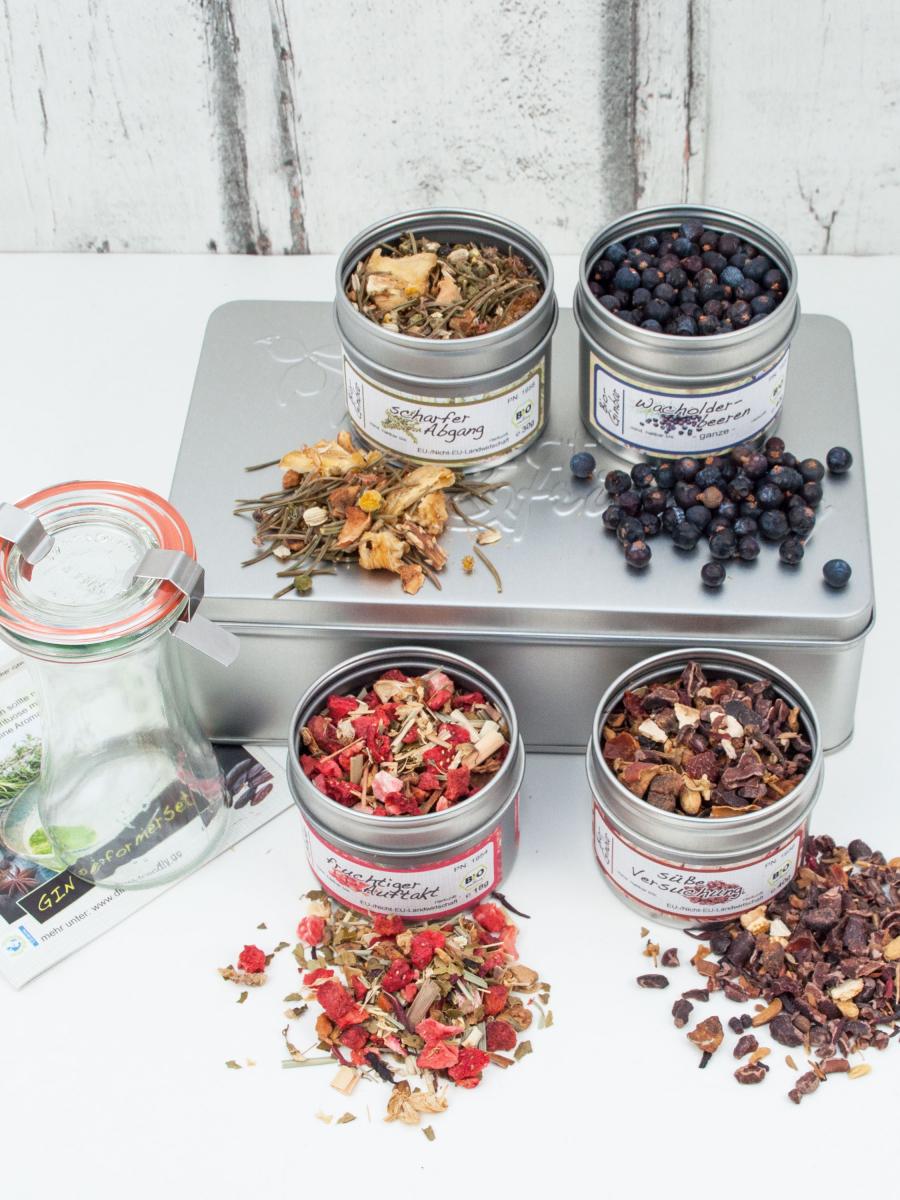 Bio DIY Gin Botanicals und Cocktail Gewürze Geschenkset