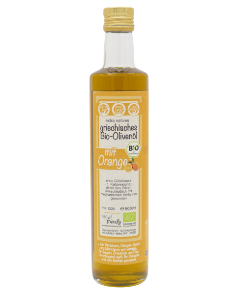 Extra natives Bio-Olivenöl mit Orange