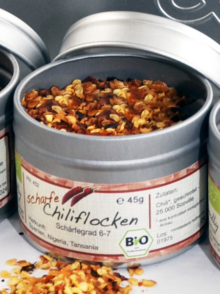 Bio Chili scharf - geschrotet, 25.000 SCU