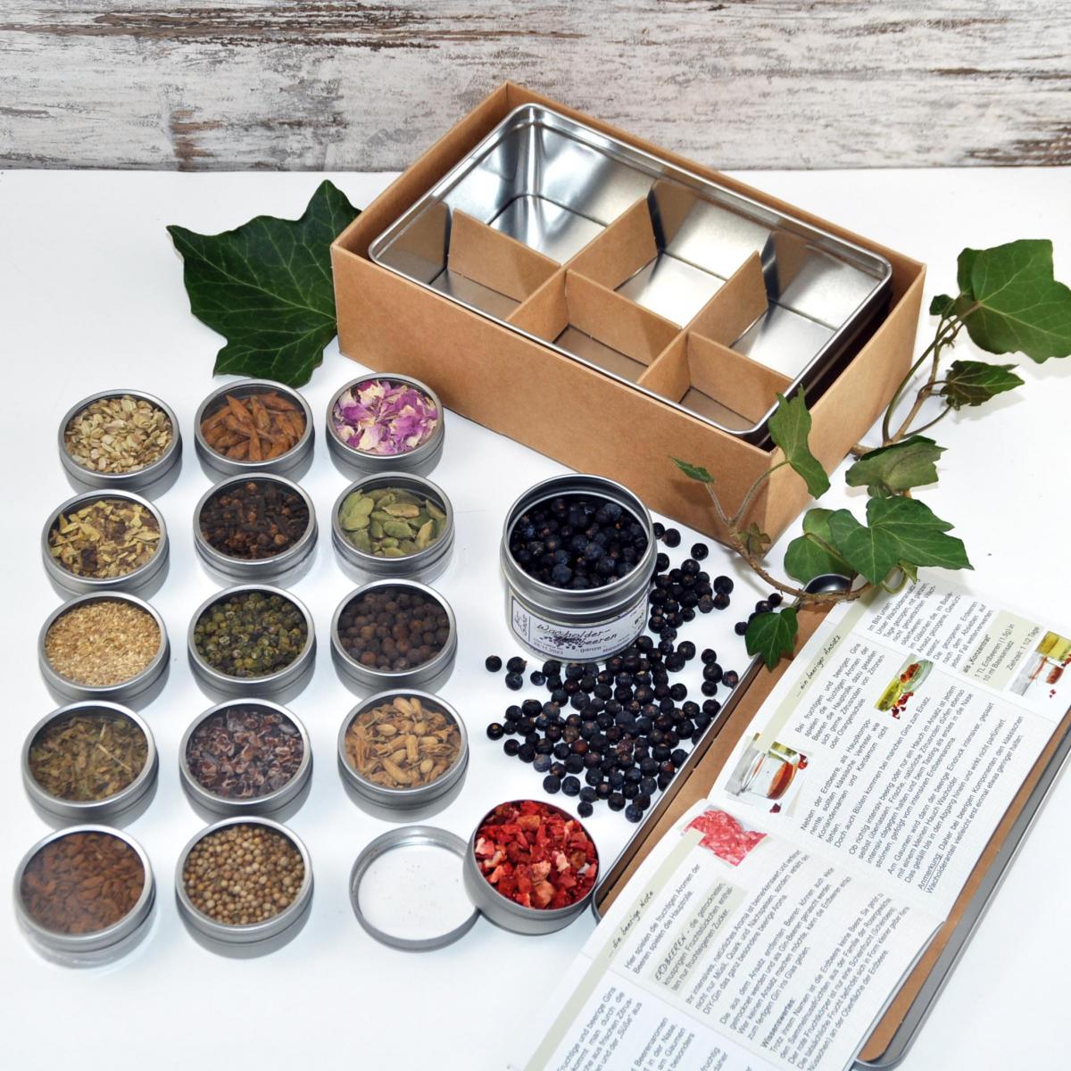 Bio GinBotanical DIYGeschenkset mit 16 Botanicals