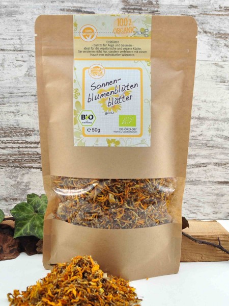 Bio Sonnenblumenblütenblätter - getrocknet