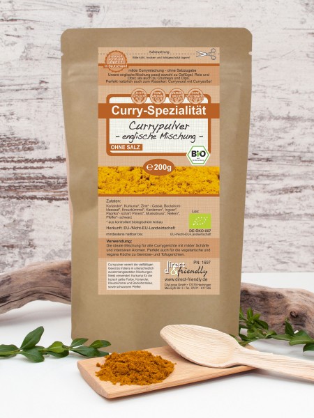 Bio englisches Currypulver - mild
