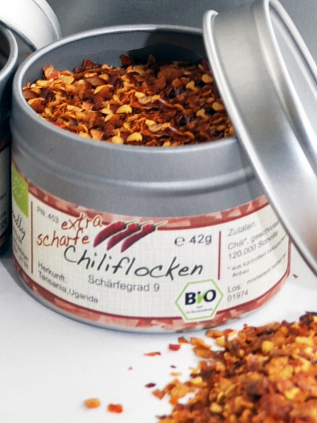 Bio Chili extra scharf - geschrotet, 120.000 SCU