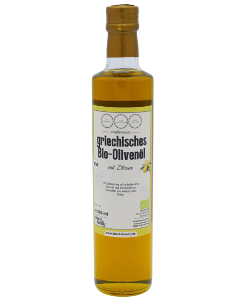 Extra natives Bio Olivenöl mit Zitrone