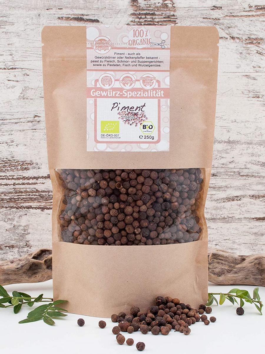 ganzer Bio Piment Gewürzkörner Nelkenpfeffer oder Allspice | direct&friendly Bio Produkte
