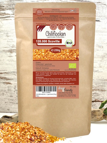 Bio Chili extra scharf - geschrotet, 120.000 SCU