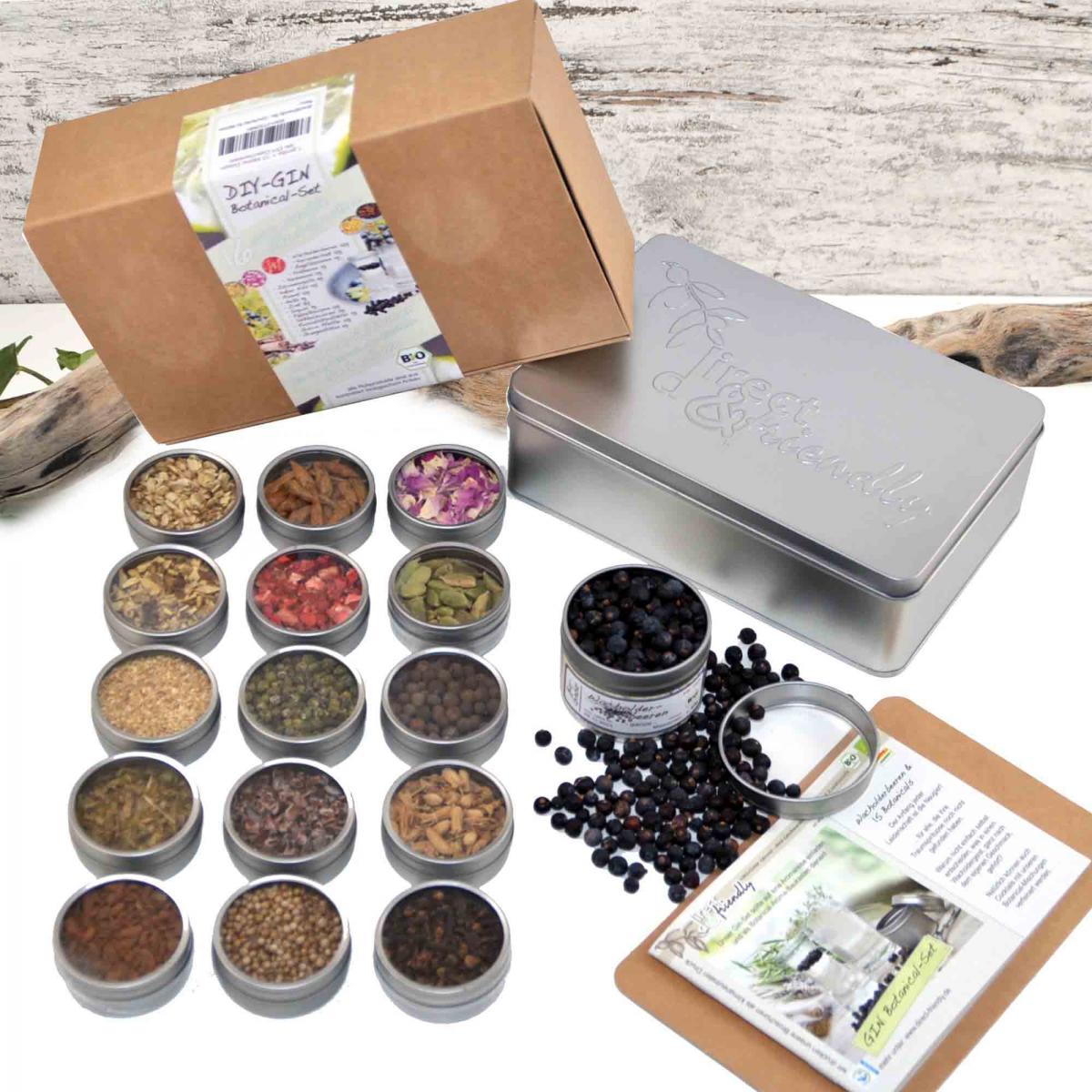 Bio GinBotanical DIYGeschenkset mit 16 Botanicals