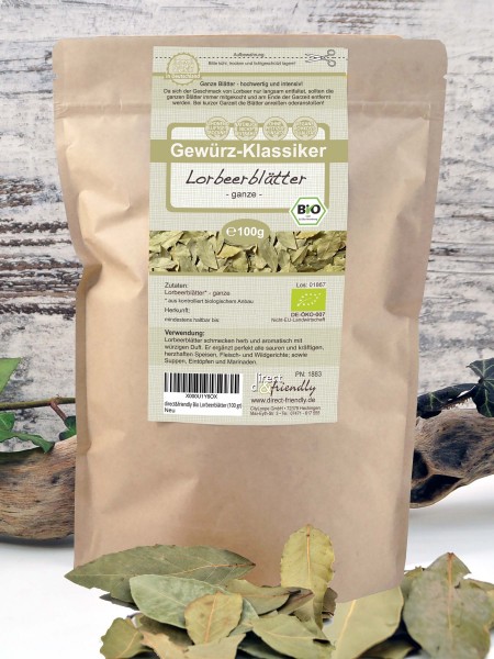 Bio Lorbeerblätter - ganz