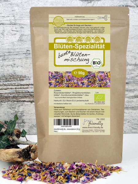 Bunte Bio Blütenmischung - getrocknet