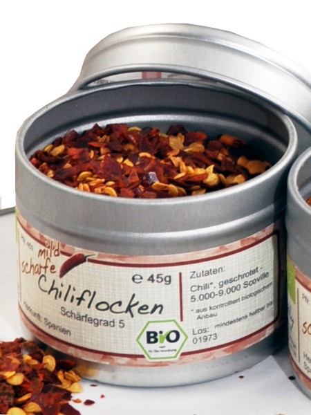 Bio Chili mittelscharf - geschrotet, 3.000 SCU
